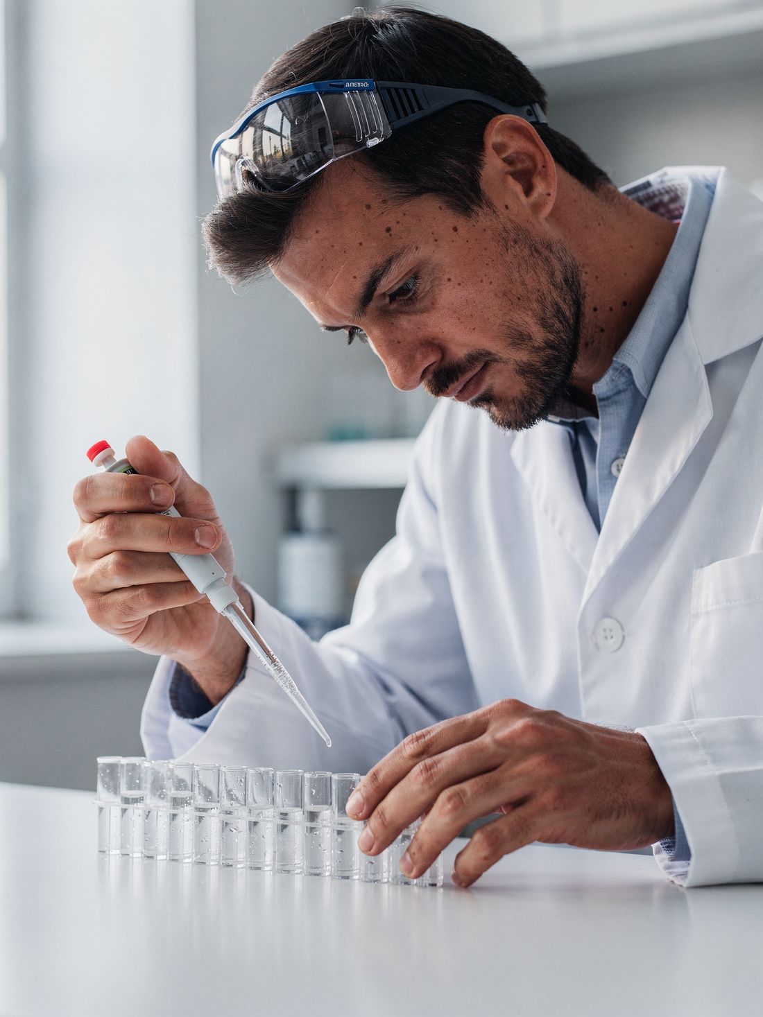 Researcher working in a laboratory